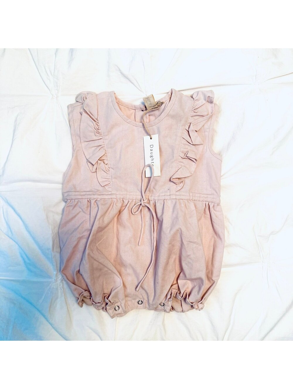 Daughter Light Pink Ruffle Bubble Romper